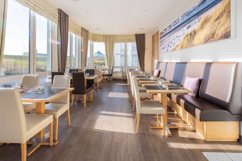 Frühstücksraum im Hotel Stranddistel Norderney